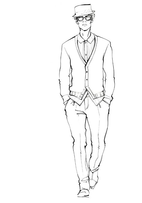 Men's Fashion Illustration by Alena Lavdovskaya Men's Fashion Illustration, Fashion Illustration Template, Fashion Sketches Men, Man Sketch, Mens Fashion Illustration, Man Illustration, Fashion Sketchbook, Fashion Illustration Sketches, 인물 드로잉