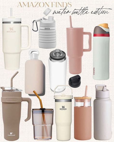 Amazon Water bottles that are aesthetic but functional at the same time! Some keep ice for days! #Founditonamazon #amazonhome #amazonfinds #discover #explore #stylefeed #inspire amazon home finds, amazon hydration, Stanley water bottle, tumbler, Stanley dupe, bestselling tumbler, 40 oz water bottle Modern Water Bottle, Stanley Bottle, 40 Oz Water Bottle, 19th Birthday Gifts, Stanley Water Bottle, Coffee Smoothie, Cute Water Bottles, Stanley Tumbler, Stanley Quencher