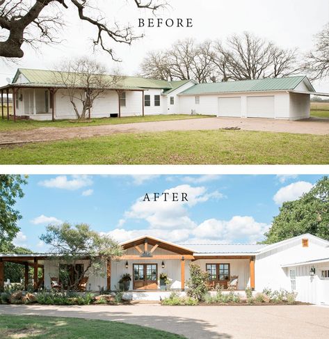 11 Best House Exterior Renovations By Joanna Gaines - Nikki's Plate Exterior Home Renovation Ideas, Joanna Gaines House Exterior, Front Curb Appeal, Best House Exterior, Joanna Gaines House, Gaines Fixer Upper, Exterior Home Renovation, Joanna Gaines Farmhouse, Exterior House Renovation