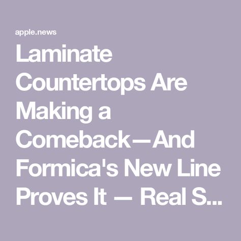 Laminate Countertops Are Making a Comeback—And Formica's New Line Proves It — Real Simple Formica Countertops Laundry Room, Formica Solid Surface Countertops, Best Laminate Countertops, Laminam Kitchen, Laminate Countertops Bathroom, Formica Laminate Countertops, Formica Kitchen Countertops, Countertops Laminate, Formica Laminate