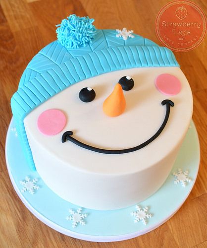 Snowman Cake | Flickr - Photo Sharing! Christmas Themed Cake, Snowman Cake, Christmas Cake Pops, Christmas Cake Designs, Christmas Cake Decorations, Xmas Cake, Winter Cake, Baby Birthday Cakes, Cake Decorating Designs