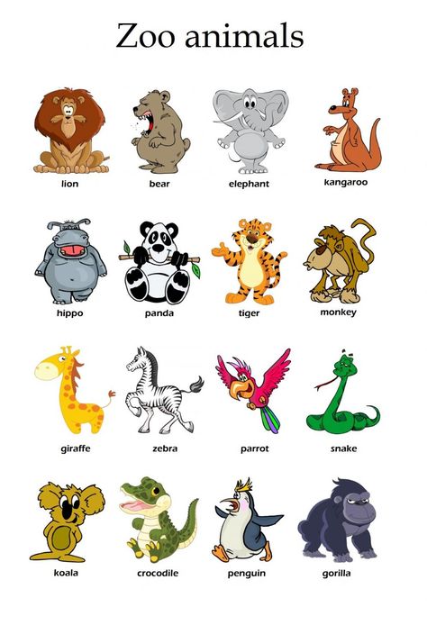 Zoo Animals Kindergarten, At The Zoo Worksheets, Animals For Kids Teaching, Wild Animals Worksheets For Kids, Zoo Animals Worksheet, Zoo Animals Preschool Activities, Zoo Animals For Kids, Kindergarten Animals, Panda Activities