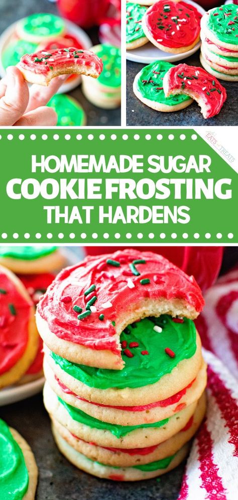 Cookies For A Cookie Exchange, Frosting For Decorating, Sugar Cookie Frosting Recipe, Christmas Cookie Frosting, Cookie Frosting Recipe, Cookie Icing Recipe, Cookies Homemade, Perfect Sugar Cookies, Homemade Sugar Cookies