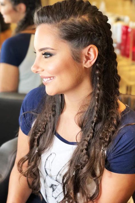 Viking Hairstyles, Lagertha Hair, Vikings Lagertha, Viking Braids, Viking Hair, Side Braid, Sporty Hairstyles, Braids For Long Hair, Box Braids Hairstyles