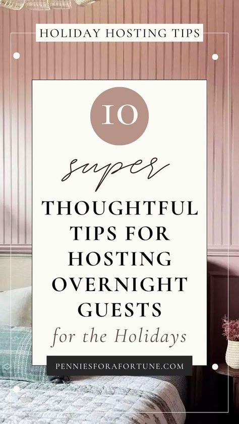 Hosting guests over the holidays and want to show that you're an amazing hostess or host? I'm sharing 10 super thoughtful tips for hosting overnight guests during the holidays. From guest bedroom essentials to providing a basic toiletry kit, these holiday overnight hosting tips will show your guests you truly care. These holiday hostess tips will help your family and friends enjoy the holidays to the fullest. Guest Basket Ideas Overnight, House Guest Basket, Guest Bedroom Essentials, Guest Room Baskets, Guest Welcome Baskets, Hostess Tips, Guest Basket, Guest Room Essentials, Cozy Guest Rooms