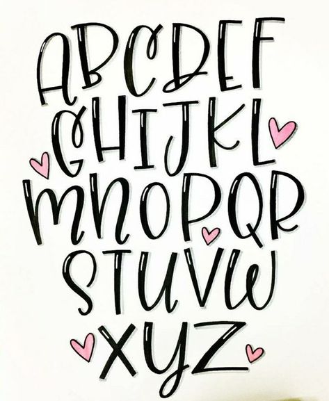 Pin by Kells on Lettering | Hand lettering alphabet fonts, Hand lettering fonts, Lettering Capital One Credit Card, Hand Lettering Alphabet Fonts, Lettering Styles Alphabet, Lettering Guide, Bullet Journal Font, Journal Fonts, Alfabet Letters, Hand Lettering Art, Hand Lettering Fonts