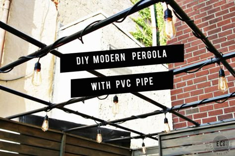 City Patio, Urban Patio, Diy Patio Ideas, White Pergola, Small Pergola, Pergola Diy, Cheap Pergola, Pergola Swing, Pergola Garden