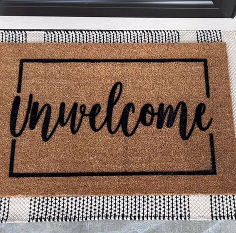 Unwelcome Doormat, Funny Flocked Coir Door Mat, Outdoor Welcome Mat, Custom Personalized Door Mat, Housewarming, Funny Doormat Gift Cute Door Mats, Door Mat Outdoor, Outdoor Welcome Mat, Coir Door Mat, Funny Welcome Mat, Doormat Funny, Cool Doormats, Front Door Mats, Funny Doormats