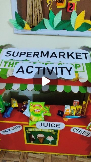 Fruits Day Celebration Ideas In School, Kindergarten Exhibition Ideas, Nursery Class Activities Fun, Market Day Ideas For School, Kindergarten Money Activities, Experiential Learning Activities, Money Games For Kids, Play School Activities, School Activities For Kids