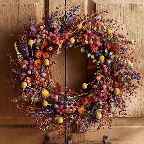 Preserved Flax, Daisy, Strawflower + Amaranthus Wreath Amaranthus Wreath, Traditional Wall Decor, Eucalyptus Wreath, Glass Pumpkins, Wreaths & Garlands, Hand Poured Candle, Fall Wreaths, Flower Wreath, Holiday Wreaths