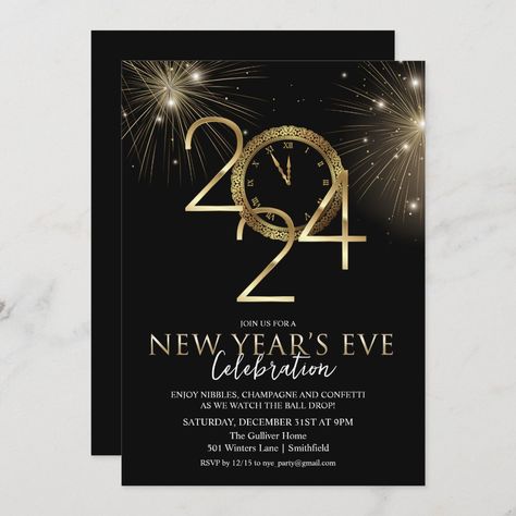 2024 Holiday New Year's Eve Fireworks Invitation New Year’s Eve Save The Date, New Year’s Party Invitation, New Years Invitation, New Year’s Eve Party Invite, New Year’s Eve Party Invitations, New Year’s Eve Invitation, New Years Party Invitation, New Year Invitation Card Design, New Year Party Invitation Card