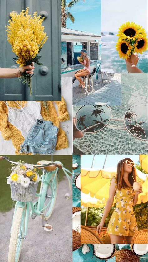 Kurti Variation, Mood Board Yellow, April Mood Board, Summer Mood Board, Summer Phone, Mood Vibes, Mood Colors, Color Trends Fashion, Spring Mood