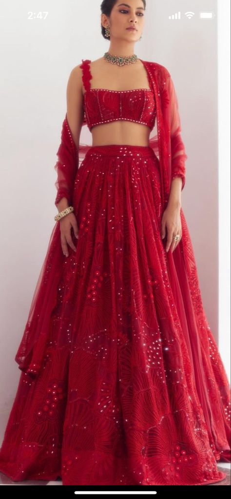 Red Bridesmaid Lehenga, Haldi Carnival Outfit, Sangeet Dress For Bride Sister, Lengha For Bride Sister, Modern Indian Wedding Outfits Sisters, Lehengas For Bride Sister, Bridesmaid Dresses Indian Sisters, Wedding Outfits Indian Sisters, Simple Wedding Dress Indian