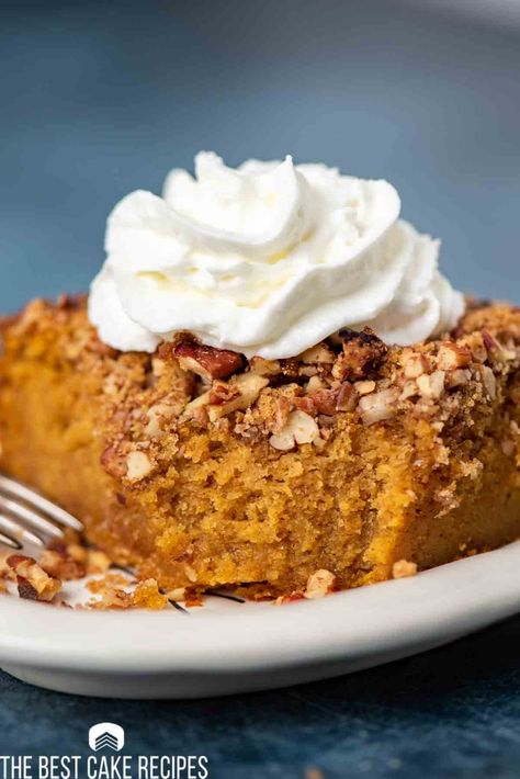 Easy Pumpkin Pie Cake Pumpkin Pie Cake Recipe, Pumpkin Pecan Coffee Cake, Pecan Pie Cake Recipe, Pie Cake Recipe, Easy Pumpkin Dump Cake, Pumpkin Dump Cake Recipe, Chocolate Pumpkin Cake, Pecan Coffee Cake, Pumpkin Dump