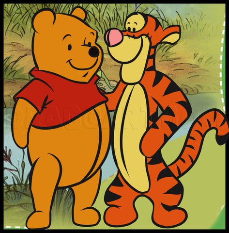 Well, I have another couple that I drew yesterday to add the “duo” theme that I will be doing everyday for the rest of the week. So far I have dra How To Draw Tigger, Famous Cartoon Duos, Disney Duos, Drawing Disney, Famous Duos, Spongebob Drawings, Fall Drawings, Winnie The Pooh Pictures, Cute Winnie The Pooh