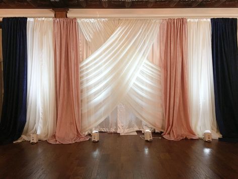 Diy Pipe And Drape, Homemade Pipe, Drape Backdrop, Diy Drapes, Pipe And Drape Backdrop, Church Interior Design, Curtain Backdrops, Diy Pipe, White Drapes