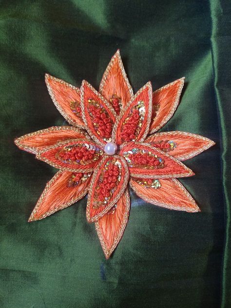 Aari Work 3d Work, 3 D Work Embroidery, Patch Work Blouse Designs In Aari, 3d Flower Aari Work Blouse, Aari 3d Patch Work Flower, Patch Work Designs Ideas Embroidery, 3 D Flower Embroidery, Aari 3d Patch Work, 3d Patch Work Aari Blouse