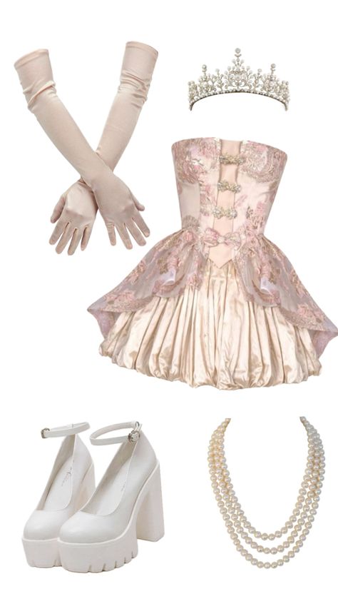 #princess #princesscore #outfitinspo #beauty Princess Attire Outfits, Trendy Pink Aesthetic, Disney Princess Dress Aesthetic, Cute Pink Clothes Aesthetic, Outfit Sets Aesthetic, Cute Pretty Outfits, Princess Like Dresses, Apple White Aesthetic Outfit, Princess Clothes Aesthetic