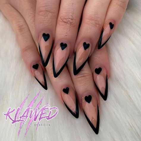 Witchy Nails, Gothic Nails, Goth Nails, Edgy Nails, Hair Skin Nails, Gel Liner, Fire Nails, Chic Nails, Fancy Nails