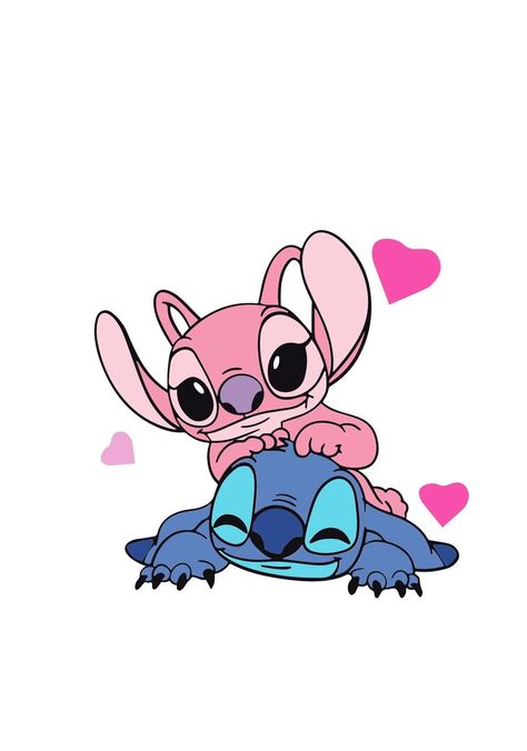 Bf And Gf Drawings Cute Easy, Drawing Ideas Stitch, Angel Stitch Disney, Stitch Y Angel, Angel Disney, Angel And Stitch, Brust Tattoo Frau, Angel Lilo And Stitch, Angel Stitch