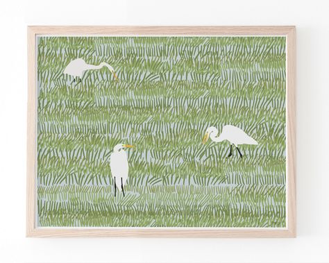 Egret Art, Minimalist Canvas Art, Shop Art Prints, Art Minimaliste, Poster Minimalist, Bird Lover, Flower Prints Art, Vintage Modern, Unframed Art