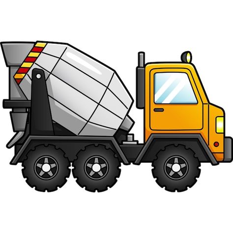 Concrete Mixer Cake, Truck Cartoon, Concrete Mixer Truck, Truck Clipart, Concrete Truck, Cement Truck, Mickey Mouse Pictures, Cement Mixer, Cement Mixers