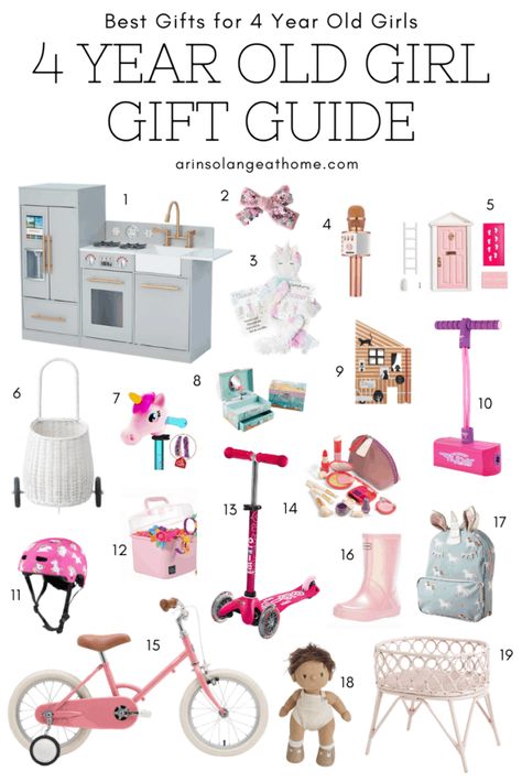 Check out this 4 year old girl gift guide for the best gifts for 4 year old girls. Unique, fun finds that any little girl will love to have! Best Toddler Gifts, Girls Gift Guide, Doll Crib, Toddler Girl Gifts, Christmas Gift Guide, Birthday Gifts For Girls, Birthday Gift Ideas, Toddler Gifts, Kids And Parenting