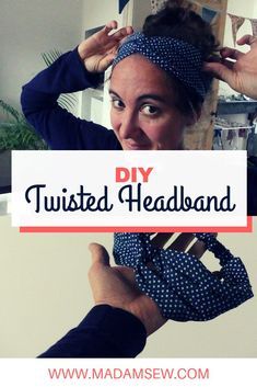 Head Band Pattern, Free Headband Patterns, Knotted Headband Diy, Sewing Headbands, Twisted Headband, Headband Tutorial, Sew Ins, Costura Diy, Knotted Headband