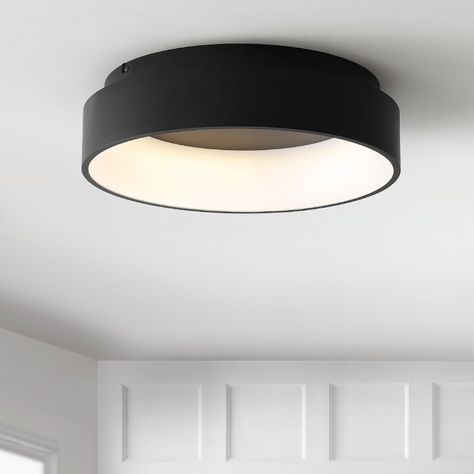 Black Ceiling Lighting, Kitchen Ceiling Lights, Ceiling Lights Living Room, Black Ceiling, Bathroom Ceiling Light, Hallway Lighting, Light Fixtures Flush Mount, Led Flush Mount, Flush Ceiling Lights