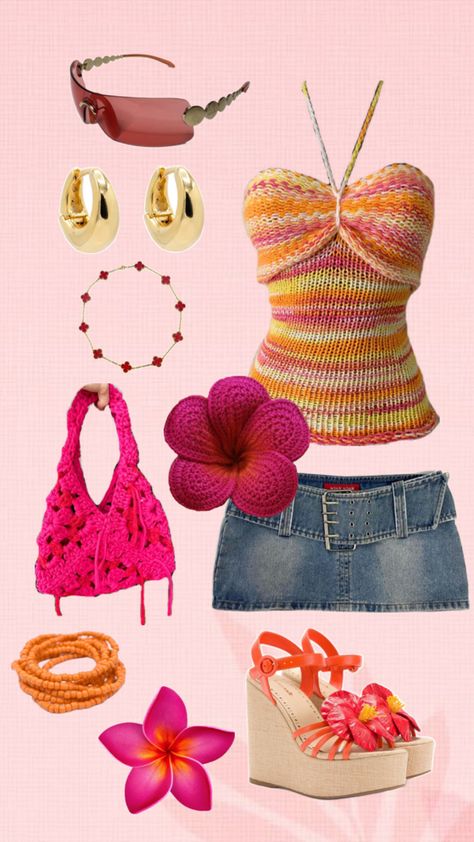 @elfncrafts Tropical Core, Crochet Outfit, Tropical Outfit, Outfit Inspo Summer, 2000s Fashion Outfits, Cute Everyday Outfits, Really Cute Outfits, Summer Fashion Outfits, Summer Crochet