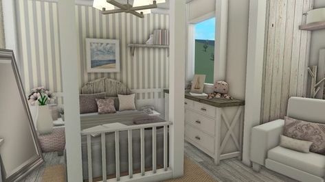 Bloxburg Coquette Bedroom, Bloxburg Coquette, Bloxburg Ids, Blocksburg House, Coquette Bedroom, Bloxburg Bedroom, Blox Burg, Baby Decals, Blocksburg Room Ideas￼