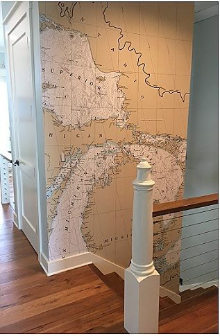 Chart Wallpaper, Nautical Room Decor, Nautical Decor Bedroom, Wallpaper Studio, Nautical Interior, Nautical Room, Nautical Wallpaper, Haus Am See, Coastal Bathrooms