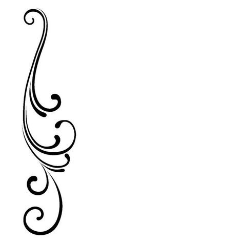 Swirl Flower Tattoo, Swirly Tattoo, Art Nouveau Tattoo Design, Swirl Design Pattern, Wrought Iron Sign, Art Nouveau Tattoo, Nouveau Tattoo, L Tattoo, Doodle Art Flowers