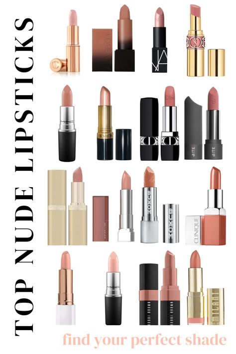 Dive into the world of lipsticks with our in-depth article, 'Top Nude Lipsticks - Find Your Perfect Shade NOW!' Uncover the magic of nude lipsticks, their versatility, and how to find the perfect hue to match your unique beauty needs. Get ready to redefine your beauty game with the right nude lipstick that complements your natural beauty and enhances your personality! Lipstick Nude Shades, Lipstick Skin Tone, Pink Nude Lipstick, Best Nude Lipstick, Milani Color Statement Lipstick, Nude Lipstick Shades, Bobbi Brown Lipstick, Nude Pink Lipstick, Lipstick Nude