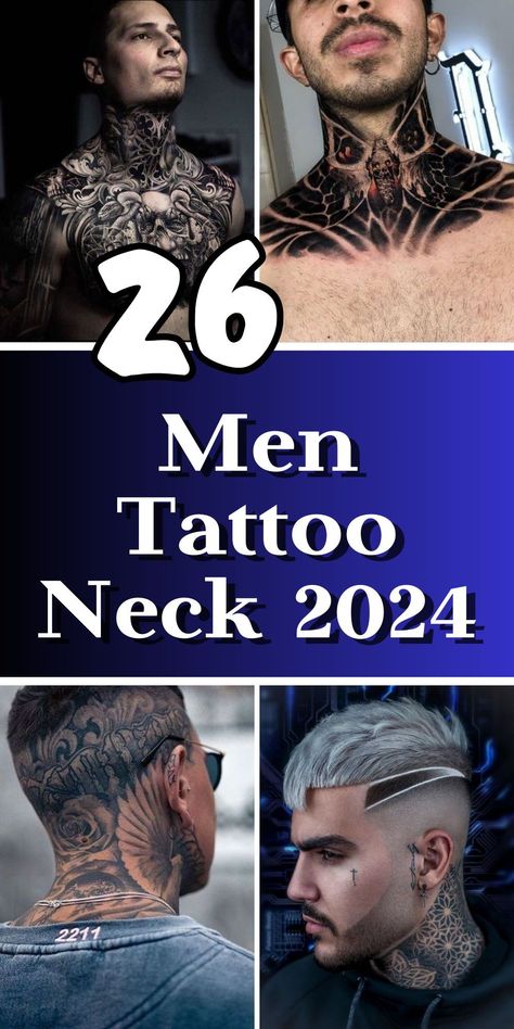 Curated neck tattoos for men in 2024 showcase the art of ink. Whether you prefer small, detailed designs or bold statements, find the perfect match for your style Mens Full Neck Tattoo, Male Throat Tattoo, Unique Neck Tattoos For Men, Neck Sleeve Tattoo Men, Men’s Back Neck Tattoo Ideas, Neck Tattoos For Men Black, Best Neck Tattoos Men Design, Cool Neck Tattoos Men, Tattoo Designs Men Neck