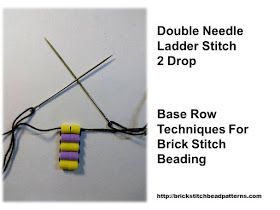 Double Needle Ladder Stitch 2 Drop Bead Tutorial Brick Stitch Beading, Brick Stitch Tutorial, Bracelets Tutorial, Beaded Stuff, Beaded Bracelets Tutorial, Ladder Stitch, Single Bead, Beading Techniques, Floor Cloth