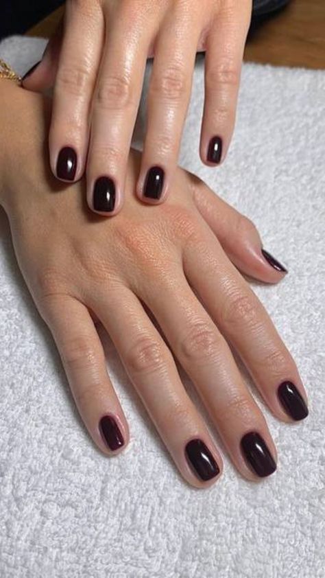 Dark red Christmas nails (aka mulled-wine nails) are already trending for the festive season. See the best dark red nail polish and manicure ideas here. Dark Red Christmas Nails, Dark Red Christmas, Party Nail Design, Dark Red Nail Polish, Timeless Nail Color, Red Chrome Nails, Stiletto Shaped Nails, Oval Shaped Nails, Dark Red Nails