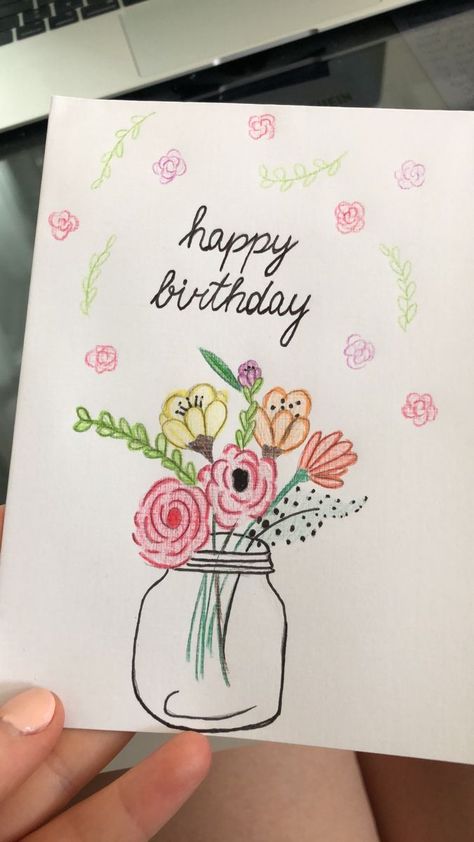 Cute Homemade Birthday Cards For Mom, Mums Bday Card Ideas, Card For Mum Birthday, Homemade Birthday Cards For Mum, Mom Bday Cards Diy, Happy Birthday Mum Card Ideas, Card Ideas For Mums Birthday, Happy Birthday Mom Card Handmade, Mum Bday Cards