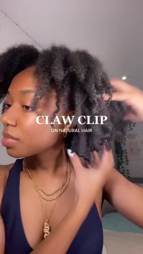 Claw Clip Hairstyles, Black Hair Video, Natural Hair Bun Styles, Hair Twist Styles, Clip Hairstyles, 4c Hair, Natural Hair Updo, Curly Hair Inspiration, Hair Laid