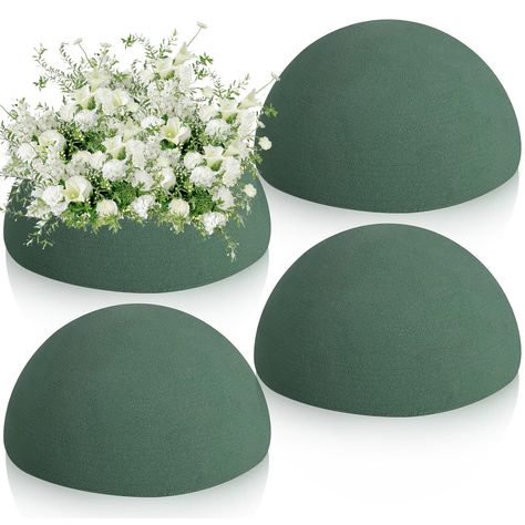 PRICES MAY VARY. Value Pack: You will get 4pcs half ball floral foam. The size is about 19 cm/ 7.48 inches in diameter, and 9.5 cm/ 3.74 inches in height. The foam can meet your daily flower arrangement needs Premium Material: The round flower foam is made of high-quality foam material, durable and reusable. The foam is water-resistant, ensuring that your flowers stay hydrated and fresh for longer periods of time Easy to Cut and Shape: Our artificial flower foam are portable and compact, you can Oasis Flower Arrangements, Wet Foam, Flower Foam, Gala Decorations, Round Flower, Floral Foam, Flower Display, Garden Decorations, Artificial Flower Arrangements