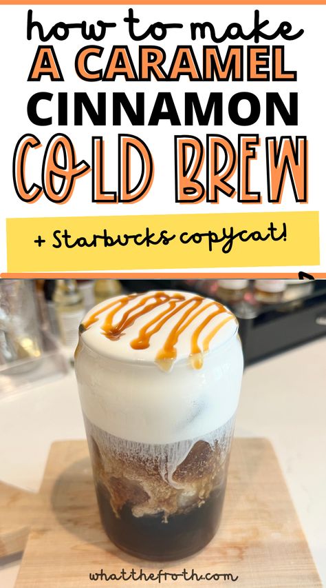 Cinnamon Cold Brew, Caramel Cream Cold Brew, Sweet Cream Cold Foam, Matcha Drinks, Ninja Coffee Maker, Cream Cold Foam, Cream Cold Brew, Cinnamon Caramel, Ninja Coffee