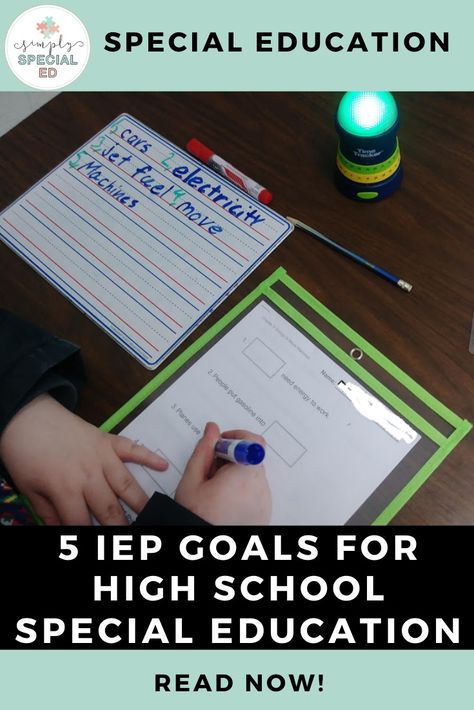 Self Contained Classroom Setup High School, Iep Goals For High School Students, High School Self Contained Classroom, Goals For High School, High School Special Education Activities, Sped Activities, Daily Living Skills, High School Special Education Classroom, Special Education Reading