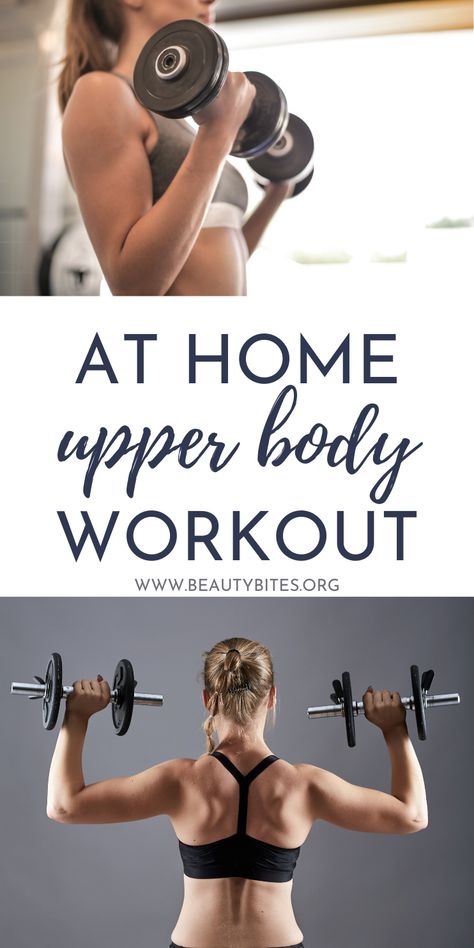 Upper Body Workout For Women To Tone Everything - Beauty Bites Upper Body Weight Workout, Upper Body Dumbbell Workout, Upper Body Workout For Women, Gym Dumbbells, Arm Workouts At Home, Arm Workout Women, Arm Exercises, Body Workout At Home, Workout For Women