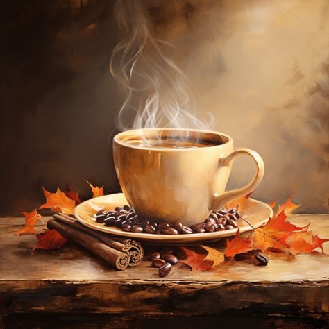 **No Waiting - No Shipping Fees - Print and Frame it Yourself** Experience the richness of autumn with our exclusive coffee art print. Inspired by the artistry of Kevin Hill, this stunning digital painting features a coffee cup and beans set against a mesmerizing smokey background. Skillfully rendered in gold and amber tones, this high-quality print is a must-have for any coffee enthusiast or art collector. 🔸 High-Quality Print: Our posters are printed on premium paper with top-of-the-line inks, ensuring a vibrant and long-lasting piece of art. 🔸 Cutting-Edge Design: This poster is a fusion of advanced technology and coffee culture, featuring cybernetic enhancements like laser-guided pour-over mechanisms and touch-sensitive, glowing surfaces. 🔸 Ideal for Modern Cafés: Add a touch of fut Coffee Cup Painting, Smokey Background, Kevin Hill, Coffee Art Print, Autumn Scenes, Autumn Scenery, Autumn Painting, Coffee Enthusiast, Autumn Coffee