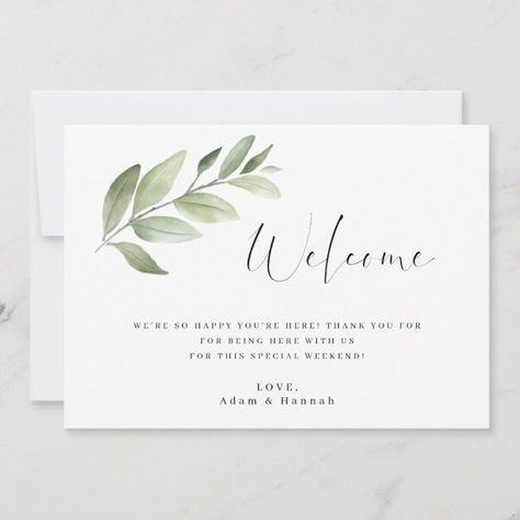 Wedding Welcome Bag Insert Card | Zazzle.com Wedding Thank You Cards Wording, Wedding Welcome Letters, Thank You Card Wording, Wedding Favors Packaging, Handwritten Wedding, Hotel Card, Welcome Bag, Welcome Card, Wedding Itinerary