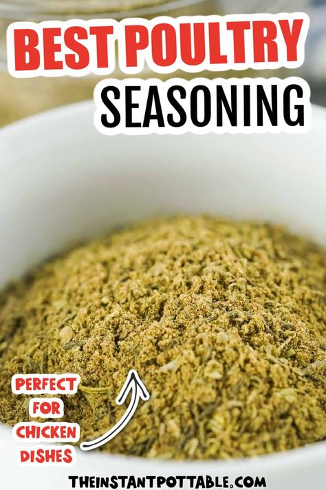 BEST POULTRY SEASONING Sodium Free Seasoning Spice Mixes, Diy Poultry Seasoning, Chicken Broth Seasoning, Chicken Soup Seasoning Recipe, How To Make Poultry Seasoning, Homemade Chicken Seasoning, Diy Poultry Seasoning Recipe, Poultry Seasoning Recipe Simple, Homemade Poultry Seasoning