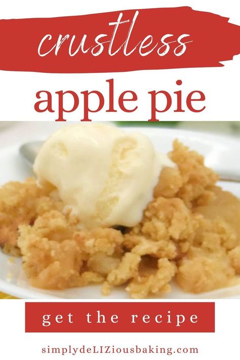 Apple Pie Recipe Crust, Crumble Crust Recipe, Easiest Apple Pie, Brown Sugar Crumble Topping, Crustless Apple Pie, Easy Baking Recipe, Swedish Apple Pie, Baked Apple Dessert, Apple Pie Recipe Easy