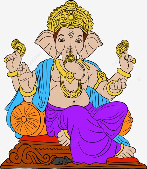 Ganesh Drawings, Ganesh Ji Sketch, Lord Ganesh Hd Wallpaper, Ganpati Vector, Wallpaper Ganpati Bappa, Ganesh Chaturthi Drawing, Ganpati Sketch, Marriage Painting, Ganpati Images