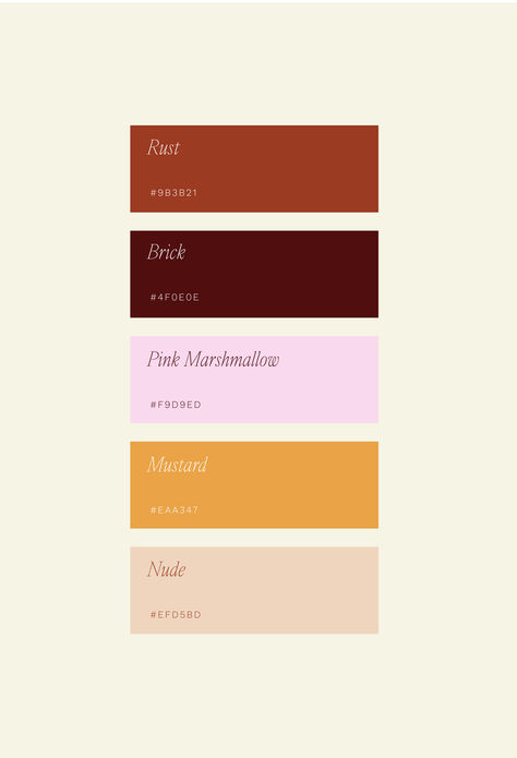 Luxury Brand Color Palette with warm and neutral tones. Color Palette For Luxury Brand, Color Palette Luxury Brand, Pickle Branding, Luxury Color Palette Branding, Pickle Brands, Luxury Graphic Design, Beach Color Palettes, Elegant Branding, Warm Colour Palette