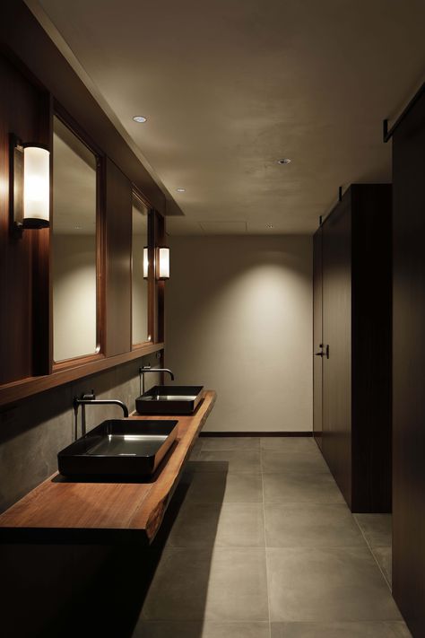 SIMPLICITY Japandi Apartment, Commercial Bathroom Designs, Japanese Spa, Japan Interior, Modern Toilet, Hotel Bathroom, Basin Sink, Restaurant Design, 2023 2024